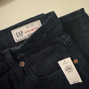GAP Dark Blue Baggy Mid Rise Jeans